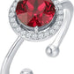 Crimson Glow Promise Ruby Ring | White Gold
