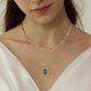Emerald Clover Pendant Necklace | Gold