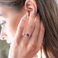Crimson Glow Promise Ruby Ring | White Gold
