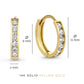 Dara Brillane Stone Earrings Set | Gold