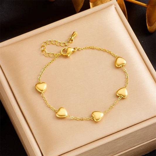 Julia Tiny Heart Bracelet | Gold
