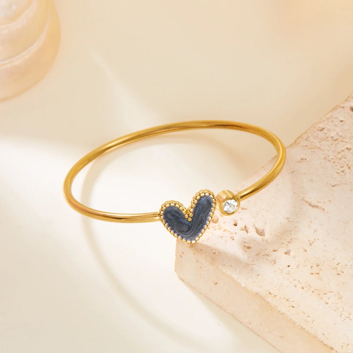 Elodie Open Diamond Heart Bracelet