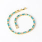 Natural Turquoise Stone Bracelet | Gold