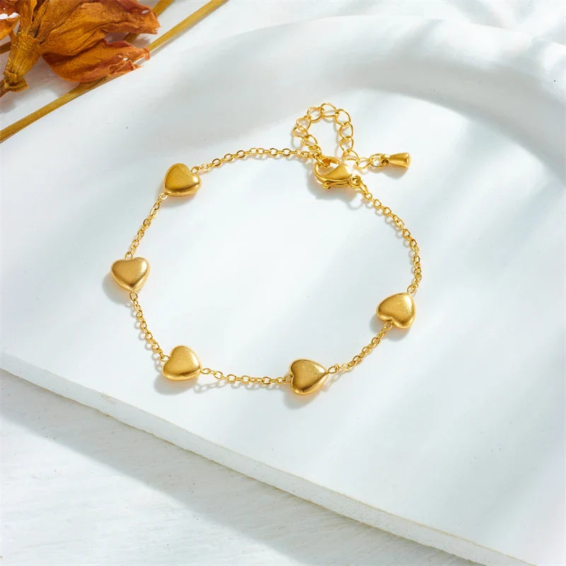 Julia Tiny Heart Bracelet | Gold