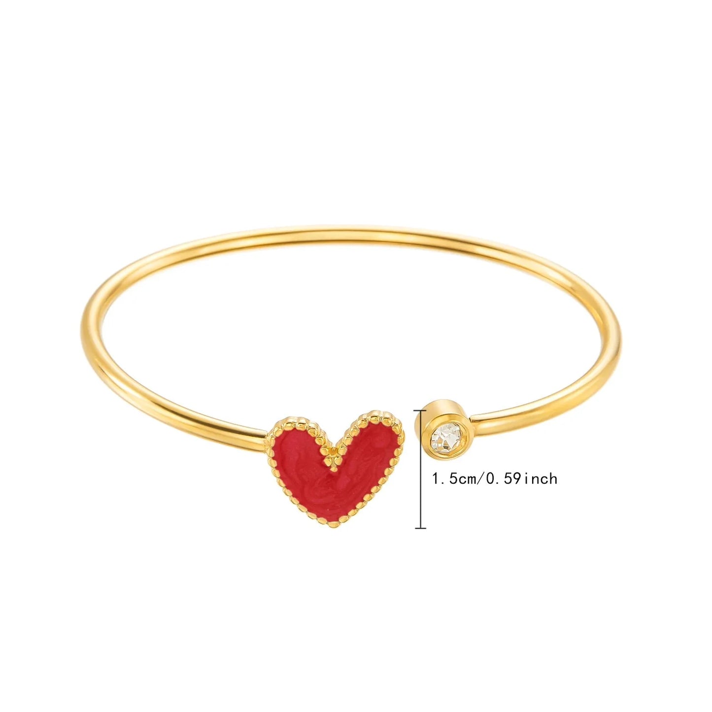 Elodie Open Diamond Heart Bracelet