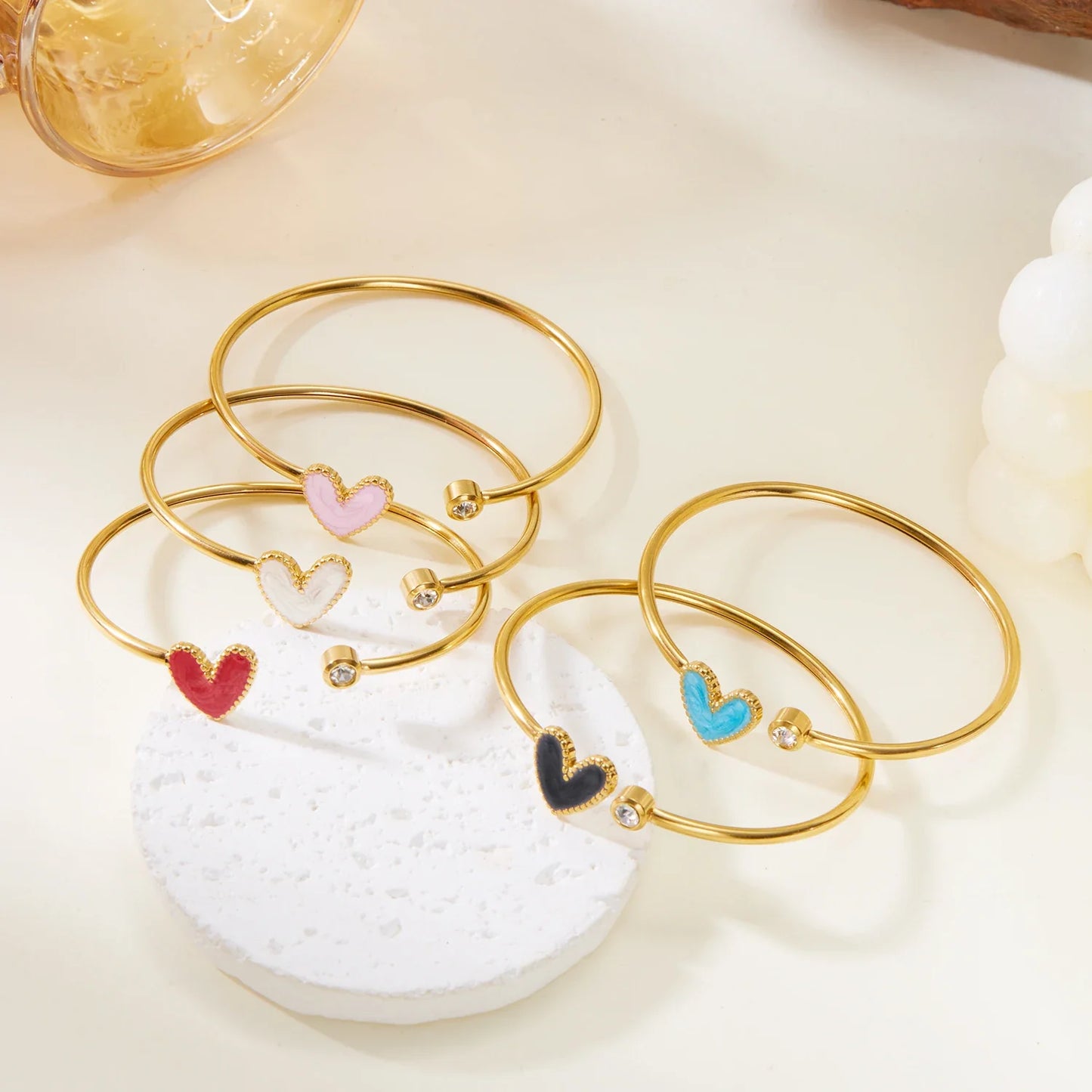 Elodie Open Diamond Heart Bracelet