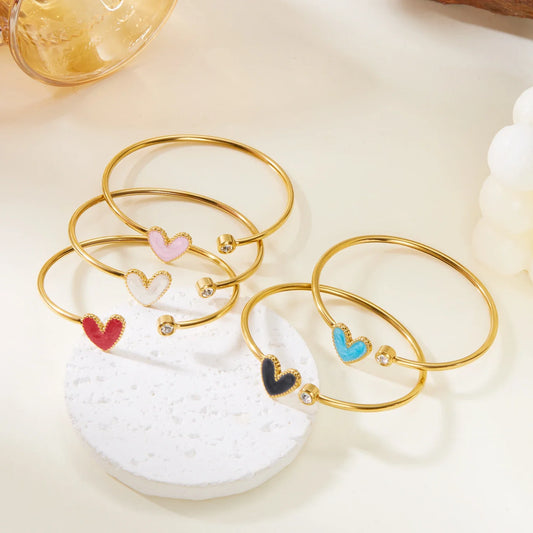 Elodie Open Diamond Heart Bracelet