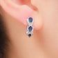 Royal Sapphire Crest Earrings | White Gold