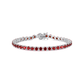 Ruby Tennis Bracelet | White Gold