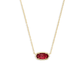 Classic Oval Ruby Necklace | Gold