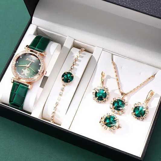 Verdantra Timecourt Jewelry Set | Gold