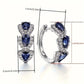 Royal Sapphire Crest Earrings | White Gold