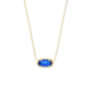 Classic Oval Sapphire Necklace | Gold